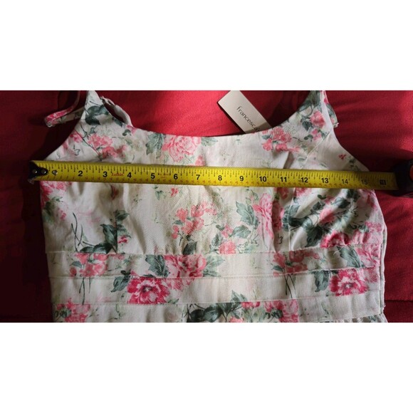Francesca’s Mi Ami Floral White Pink Strappy Short Dress Women’s Medium NWT - Picture 8 of 12